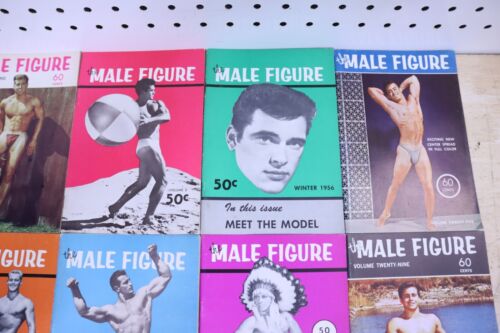 Large x20 Lot 1950's 60s The Male Figure Vintage Beefcake Glamour Gay Magazines - Foto 3 di 11