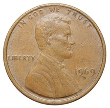 Moneta USA un centesimo 1969 D