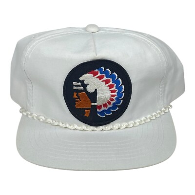 Vintage Farm Trucker Hat Native American  90 Y2K  Made in USA Snapback