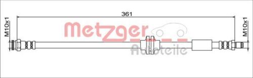 Metzger (4111779) Bremsschlauch hinten links für FIAT JEEP - Bild 1 von 1