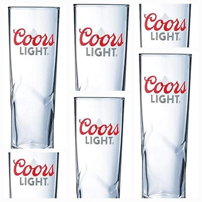 6 x Coors Light Biergläser 1/2 Pint 10 oz Original Pub Glas Bar Glas 