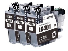 3PK Black Ink compatible with Brother LC401 MFC-J1010DW MFC-J1012DW MFC-J1170DW