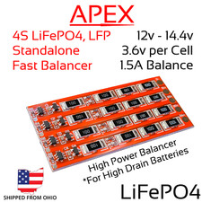 4S 12v 14.6v LiFePO4 Battery Balancer Board 3.65v 1500mA Add-on