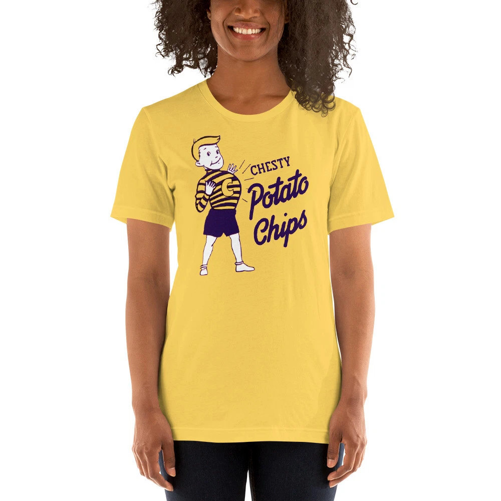 Cheesy Potato Chips Graphic T-Shirt Short Sleeve Unisex Tee