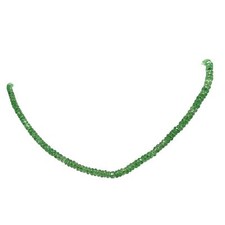 Tsavorite Garnet Faceted Roundel Bead Strand