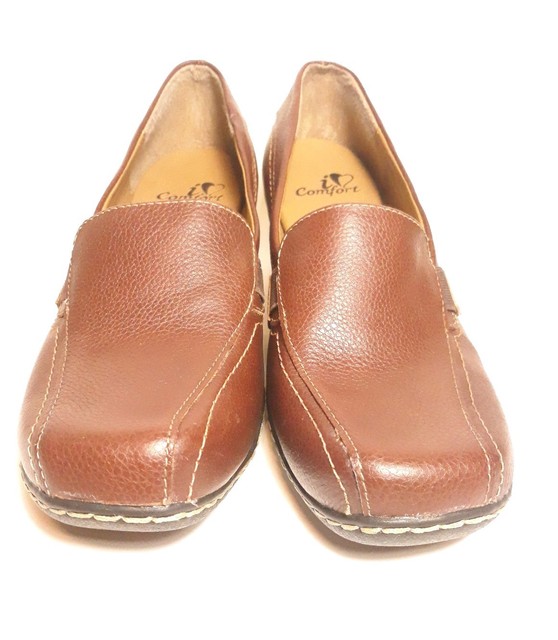 I Love Comfort Womens Brown Leather Shoe Size 8M Pre Owned eBay