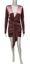 Fashion Nova women's party cocktail mani dress velour long sleeve size S