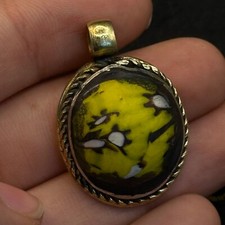 Very Unique Ancient Roman Mosaic Glass Pendant