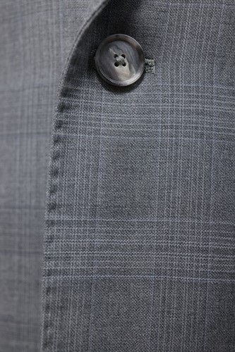 JOSEPH JOS A BANK mens gray plaid WOOL SLIM sport coat suit jacket blazer 44 L - Picture 8 of 15