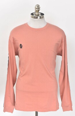 NWT CHRISTIAN DADA x KAPPA Collab Pink Cotton Embroidered L/S T-Shirt 50 Fits L