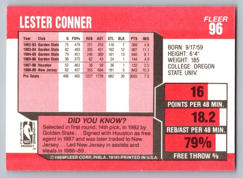 1989-90 Fleer Basketball #1-168. SET BREAK - YOU PICK. BUY 2+ GET FREE SHIPPING - Picture 145 of 237