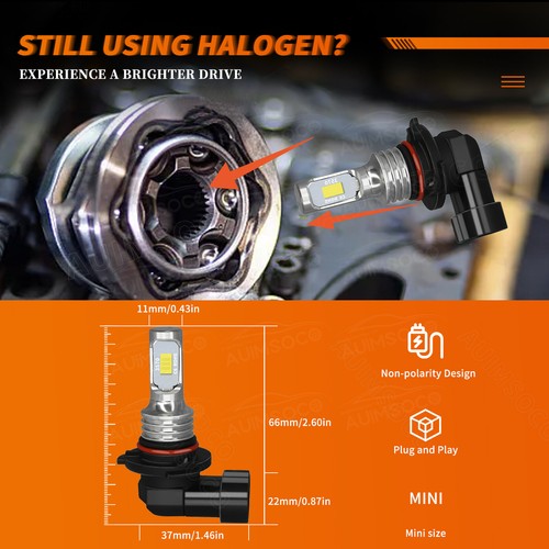 For GMC Sonoma 1998-2004 6x 9005+9006+881 LED Headlight Kit Bulbs Combo 30000LM - Picture 8 of 14