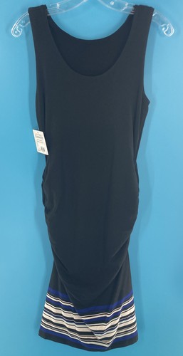 BRAND NEW w/ TAGS: Athleta Riches Black Stripe Midi Cotton Tank Dress - Picture 5 of 6
