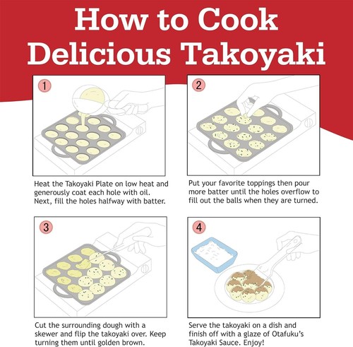 Takoyaki Plate (Cast Iron) Japanese Grill Pan for Takoyaki Balls (16 Holes) - 第 8/12 張圖片