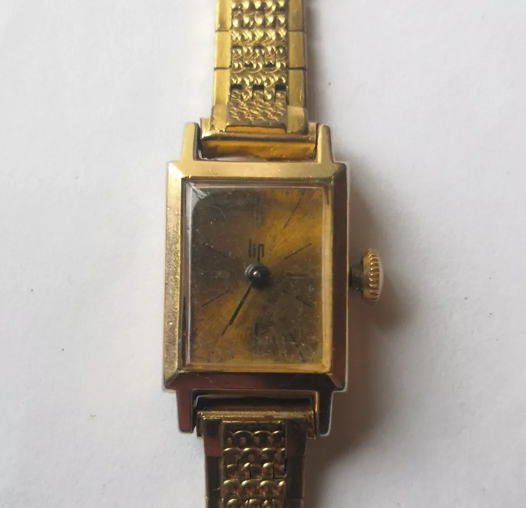 Authentique Montre Femme LIP Plaqu Or Epoque Art D co A restaurer Fonctionne