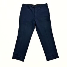Prada Deep Blue Wool Been Pants Mens Size 36x28