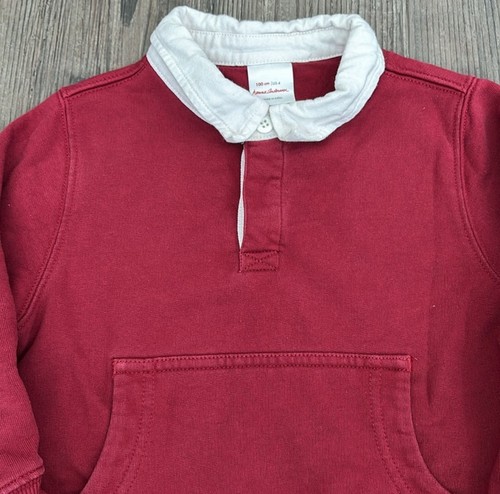 HANNA ANDERSSON RED RUGGED RUGBY SWEATSHIRT KIDS 4 - Picture 3 of 5