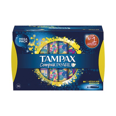 Tampax Compak Pearl Tampons Regular Mega Pack Box 36 Stück 76364