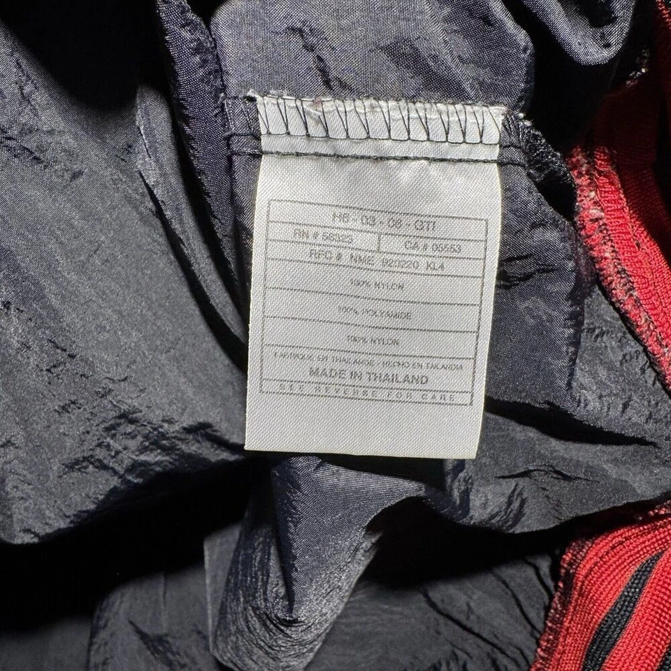 Pullover cortavientos Nike cuello en V negro rojo para hombre talla X-grande Y2K años 2000 Foto 4 de 4