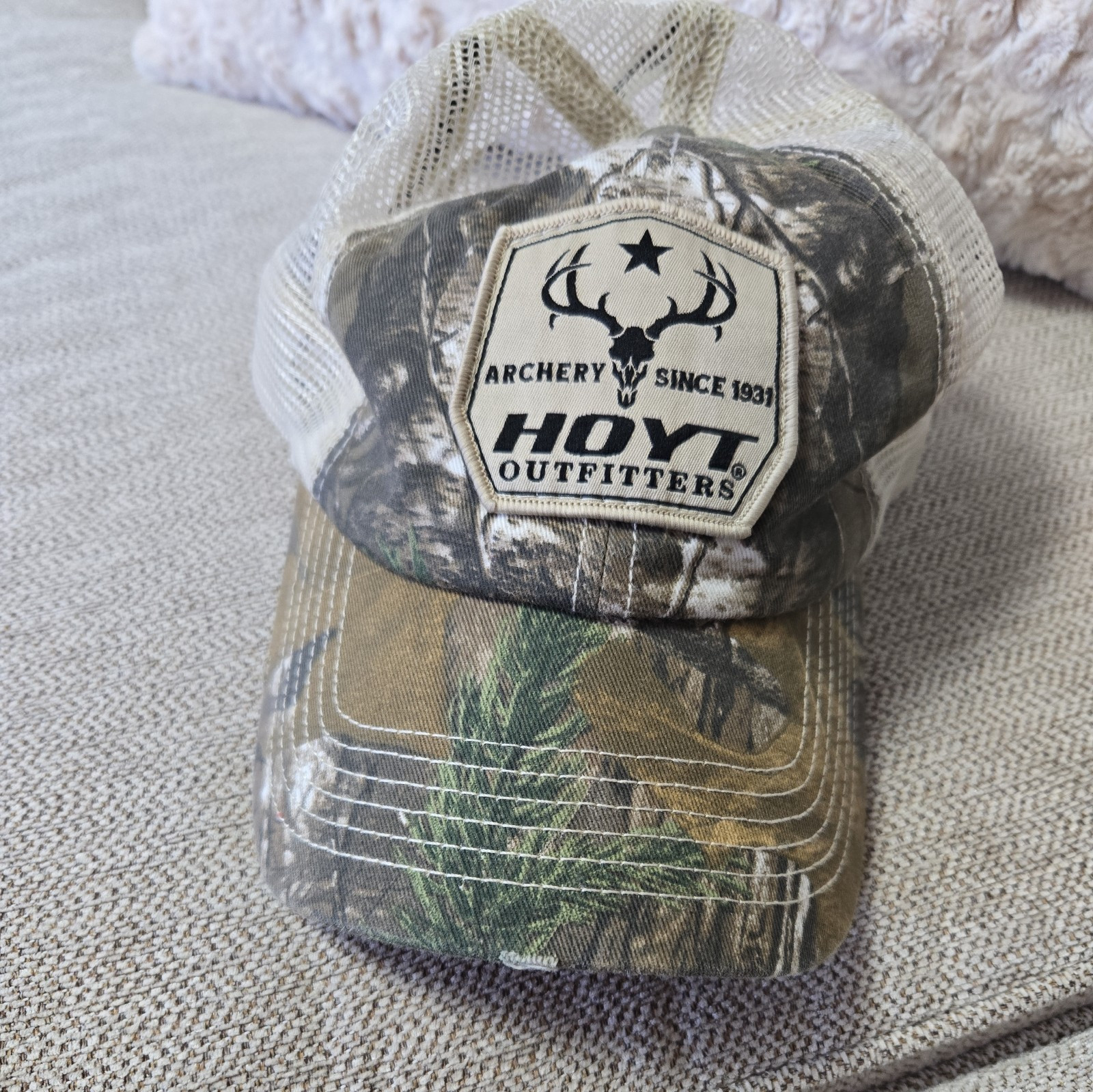 Team Hoyt Adjustable Camo Hunting Cap for Men Strapback Brown