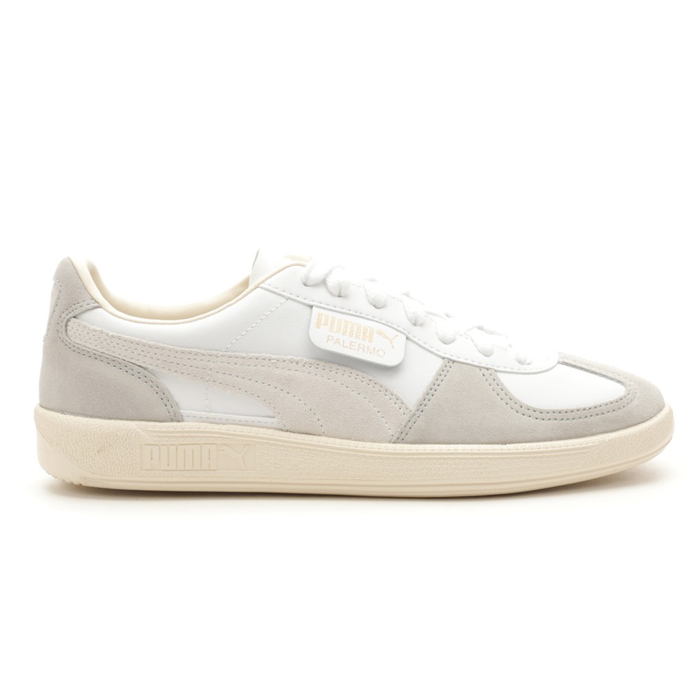 PUMA Palermo Leather Lace Up  Mens Grey, White Sneakers Casual Shoes 39646402