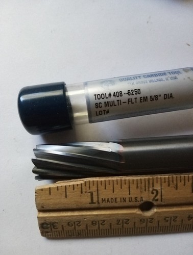 Quality Carbide Tool, 5/8 " X 3 1/2", End Mill, 10 Flutes, NEW SURPLUS - Picture 4 of 8