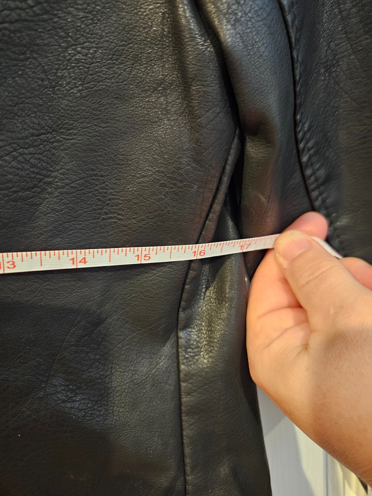 AFTF Basic Stylish Edgy Black Leather Jacket Size… - image 9