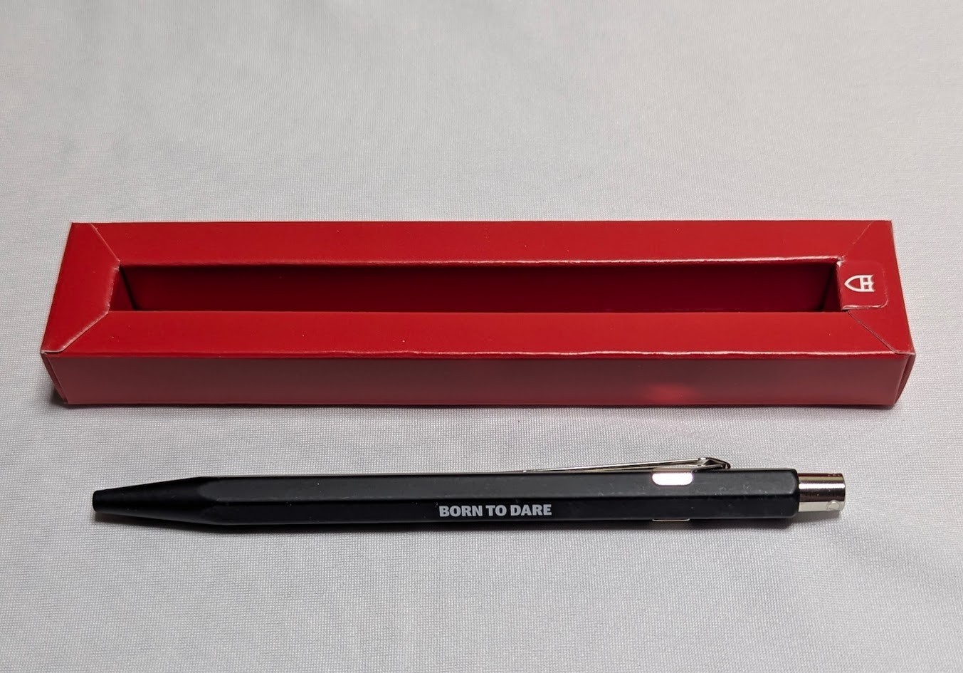 TUDOR Watch Pen - RARE - Beautiful Caran D'Ache 849 Born To Dare Logo  NEW w/Box