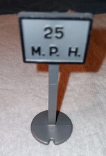 Marx Model Train Yard Sign Railroad O Scale Street Plastic 25 M.P.H. VINTAGE