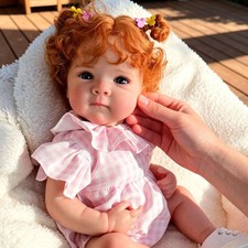 Anano Reborn Baby Doll Silicone Full Body 18 in 18 inches, White,pink