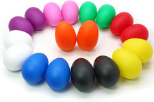 18 PCS Plastic Egg Shaker Set 9 Color , Musical Hand Percussion Shakers, Mus...