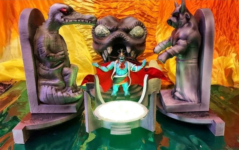 3D-печатный игровой набор Thundercats Mumm-Ra's Tomb Fortress со светодиодной подсветкой светится в темноте - Изображение 3 из 4