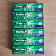 6x Berocca Energy Blackcurrant Flavour 15 Effervescent Tabs (90 Tablets Total)