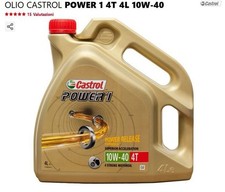 CASTROL 10W40 POWER 1  4T fusto OLIO DA 4 LT 100% SINTETICO MOTO
