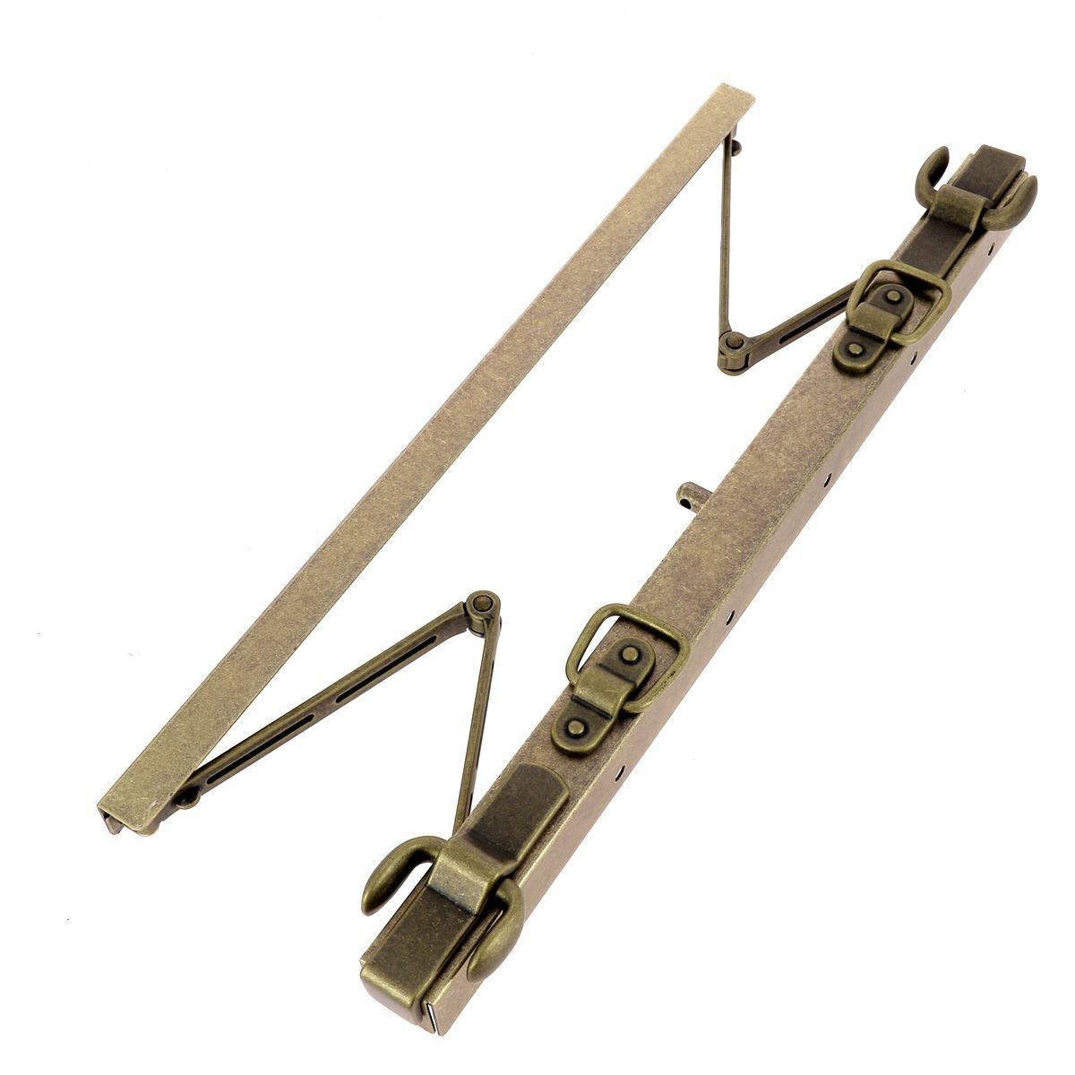 Fermoir sac médecin 35cm en laiton vieilli, armature métallique de prestige