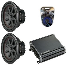 Kicker 43CVR102 400W Sub, Kicker 46CXA4001 Class-D 800W Sub Amp 8G Amp Kit
