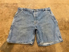 Carhartt Original Fit Carpenter Shorts Mens 42 Blue Denim Stonewash Workwear
