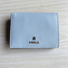 FURLA Wallet Ladies Bifold Compact Wallet Blue