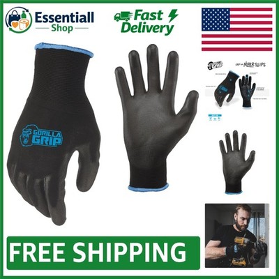 GORILLA GRIP Large Never-Slip All-Purpose Gloves - Maximum Grip for Every Task