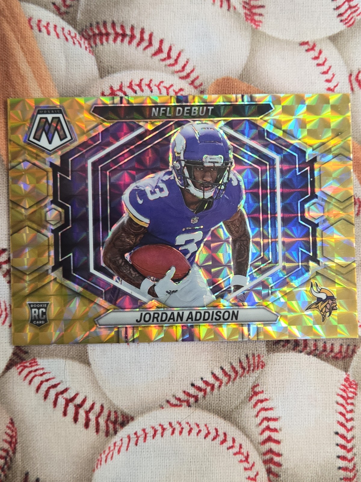 2023 Panini Mosaic - Nfl Debut Jordan Addison #ND-14 Reactive Yellow Prizm (RC)