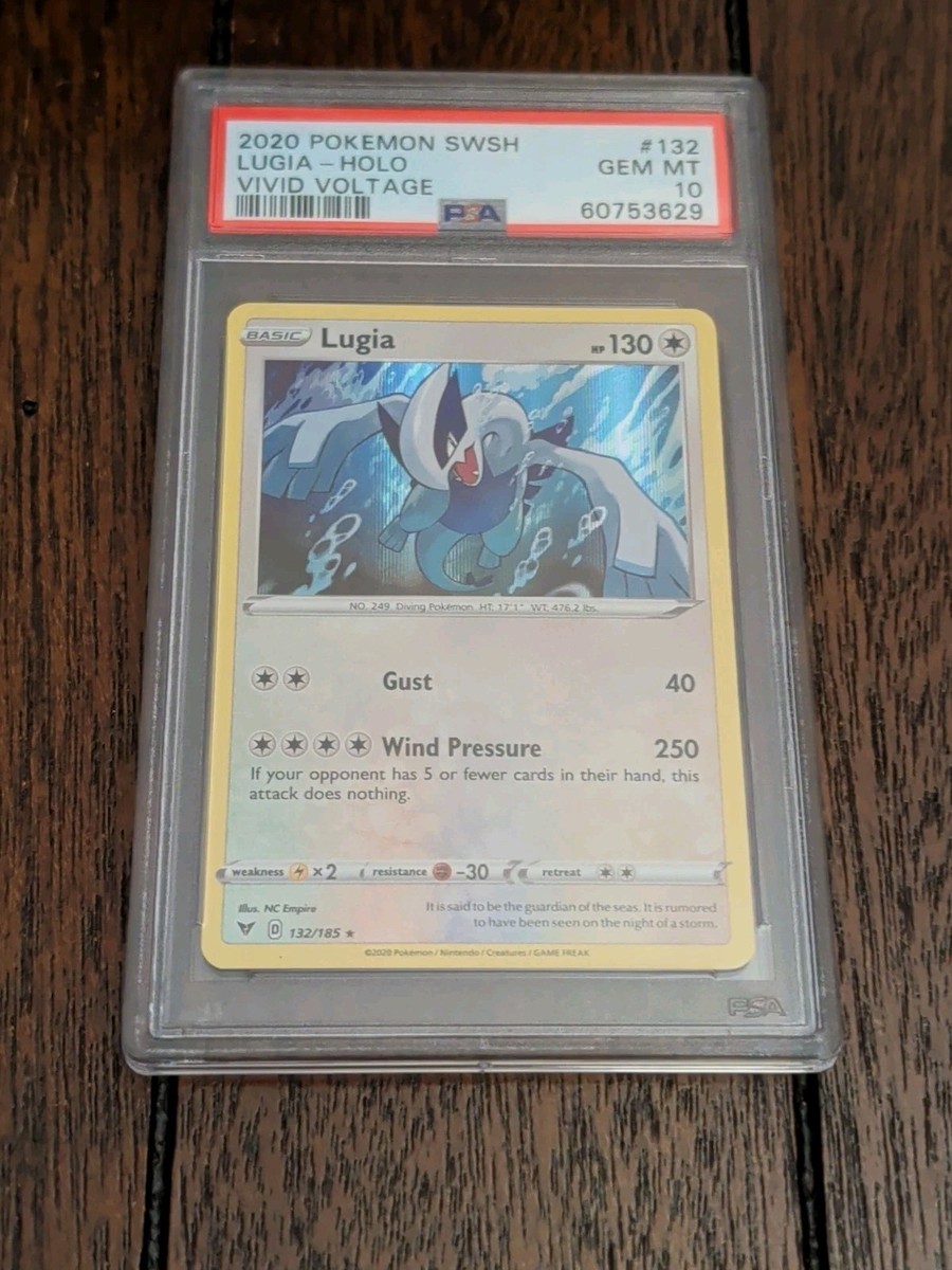 2020 Pokemon Sword & Shield Vivid Voltage Lugia Holo #132 Graded
