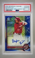 Daylen Lile 2022 Bowman Chrome #CPA-DL Blue HTA Choice Auto #/150  PSA 10 GEM MT
