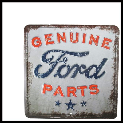 #ad Ford Genuine Parts Nostalgia Sign 12 x 12 Aluminum Wall Mount Decorative Sig... $19.79
