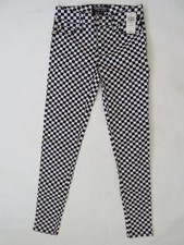 Tripp NYC Checker Black White checks Spencers Pants skinny goth punk 1 25