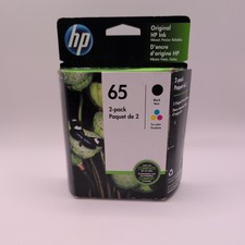 HP 65 2pack Combo Ink Cartridges 65 Black and Color NEW GENUINE Exp. 3/2024