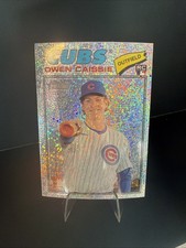 Owen Caissie 2026 Topps Heritage Rookie Chrome Silver Sparkle SP Cubs RC #360
