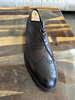 Men's Dark Brown Italian Leather Dress Shoes 13us
