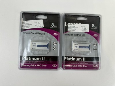 Lexar Platinum II 8GB 40x - Memory Stick PRO Duo Card - MSDP8GB-40-664 Lot Of 2X