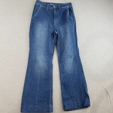 Old Navy Jeans Women's Sz 10 Extra HighRise Flare Trouser Med Wash Normcore Cute