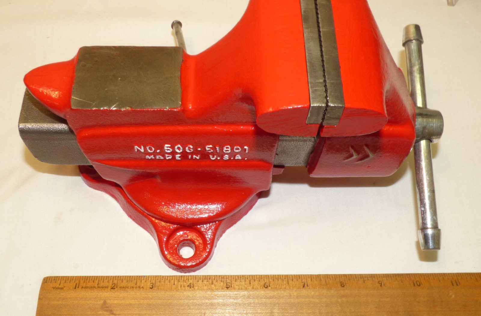 Vintage Sears CRAFTSMAN Machinist Swivel Bench VISE 506-51801 USA 3 1/2" Jaws